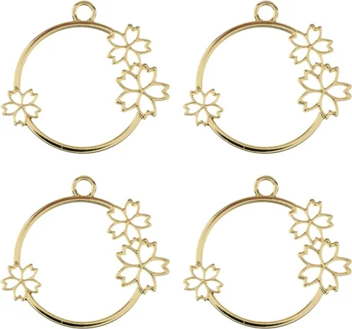Vista 14 de John Bead Beadwork Findings - Colgante dorado (3 unidades)