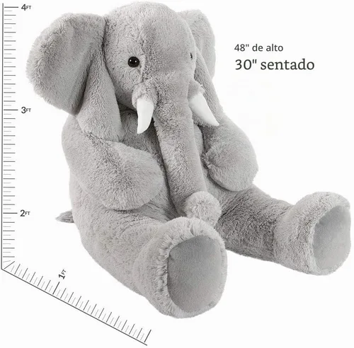 Vista 5 de Vermont Teddy Bear Peluche de elefante gigante de 4 pies USA Bear