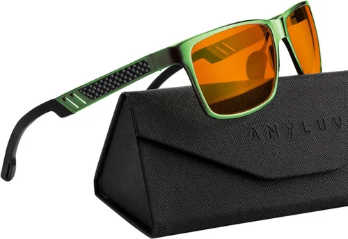 Vista 35 de ANYLUV Blue Light Blocking Glasses Men Computer Gaming Glasses Lightweight Al-Mg Metal Anti Eyestrain Eye Protection