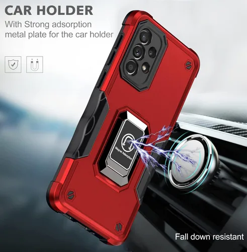 Vista 4 de Funda diseñada para Google Pixel 7, funda giratoria con soporte giratorio, cubierta de cámara probada contra caídas, protección de lente, funda