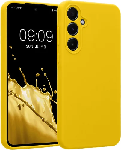 Vista 25 de kwmobile Funda compatible con Samsung Galaxy A13 4G - Funda delgada de silicona TPU - Acabado suave al tacto - Amarillo radiante
