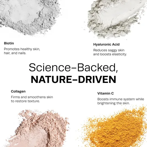 Vista 3 de Hot Vita Vitaminas para el cabello, la piel y las uñas, suplemento de biotina, colágeno y vitamina C para apoyo inmunológico, fuerza de uñas