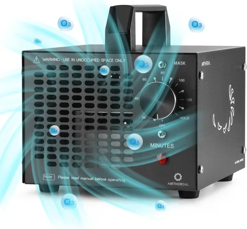 Vista 8 de Airthereal MA5K - Generador de ozono para el hogar, eliminador de olores ionizador de aire de ozono con temporizador de 120 minutos, diseño ligero