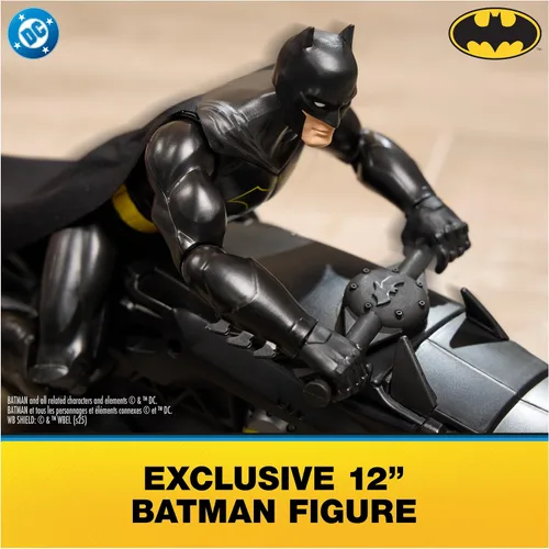 Vista 6 de DC Comics, Batman Stealth - Batcycle de control remoto con figura de acción