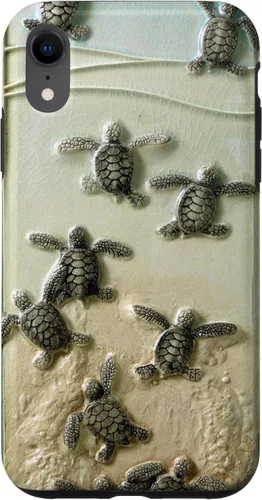 Vista 25 de Funda para iPhone 17, diseño de tortugas marinas color verde bebé