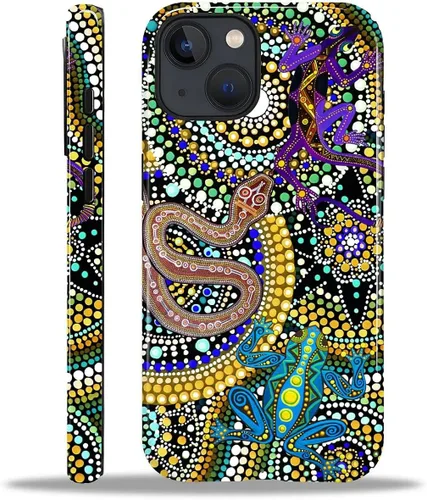 Vista 183 de Funda para iPhone 11, resistente híbrida 2 en 1, protección completa contra golpes con acabado brillante, diseño de collage de tela a cuadros