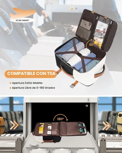 Vista 2 de LOVEVOOK: mochila de transporte de 40L, mochila de viaje para mujer con 3 cubos de embalaje