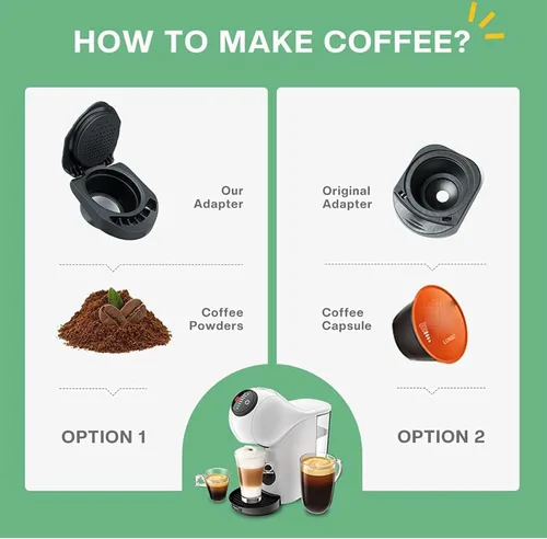 Vista 3 de i Cafilas Adaptador de café reutilizable para Dolce Gusto, convertidor recargable compatible con Piccolo XS/Genio S, bricolaje tu café en polvo 1