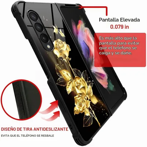 Vista 2 de DAIZAG Funda compatible con Samsung Galaxy Z Fold 3 5G, protección completa, a prueba de golpes, antiarañazos, funda de poliuretano termoplástico
