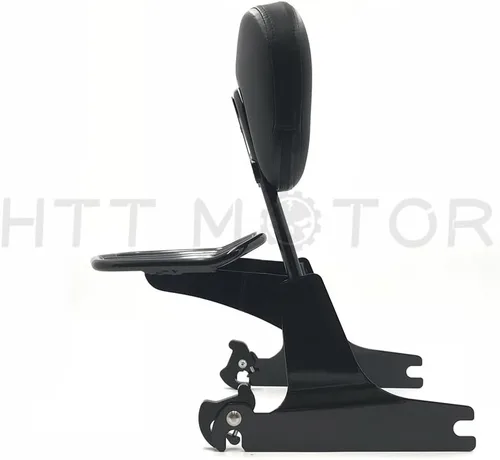 Vista 3 de Sissy Bar - Portaequipajes para Softail 2000-2005 y respaldo de pasajero desmontable de lujo 2006-2019 cromado [P/N: SBB025+P] Negro