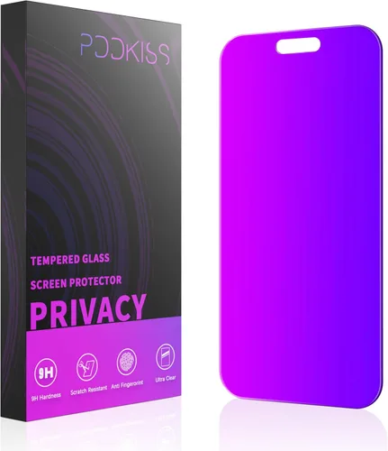 Vista 9 de PAPIKISS - Protector de pantalla de privacidad compatible con iPhone 13/iPhone 14/iPhone 13 Pro, pantalla de 6.1 pulgadas, degradado colorido anti