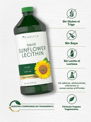 Vista 4 de Carlyle Líquido de lecitina de girasol 16 onzas líquidas (paquete de 2)