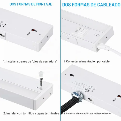 Vista 9 de TORCHSTAR Paquete de 2 luces LED 5CCT de 8 pulgadas para debajo del Blanco