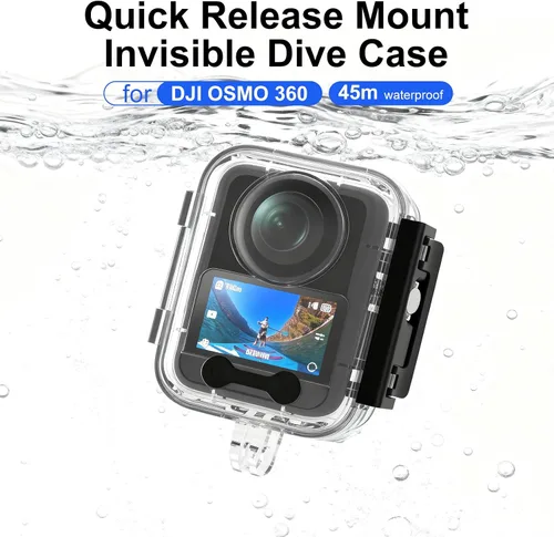 Vista 2 de Coyktonty Estuche de buceo impermeable para DJI Osmo 360, soporta 50M/164FT Subacuático Buceo Buceo Buceo Profundo