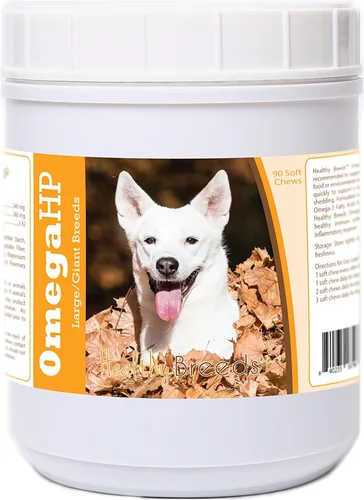Vista 115 de Healthy Breeds Affenpinscher Omega HP - Masticables suaves para piel y pelaje, 60