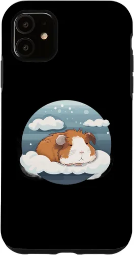 Vista 5 de iPhone 15 Cute sleeping Guinea pig for a Guinea pig lover breeder Case