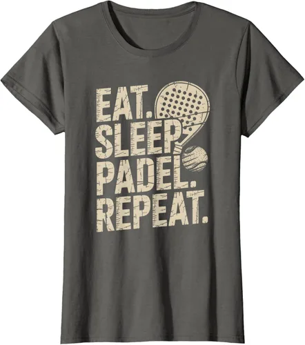 Vista 61 de Camiseta Eat Sleep Padel Repeat Padel Jugador de Tenis