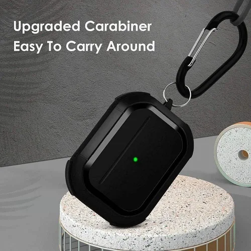 Vista 5 de HUSH Funda protectora para Airpods Pro, funda duradera compatible con AirPods Pro de 1ª/2ª generación (negro)