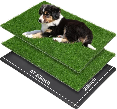 Vista 8 de LOOBANI Almohadilla de césped para perros con bandeja, 16 x 20 pulgadas