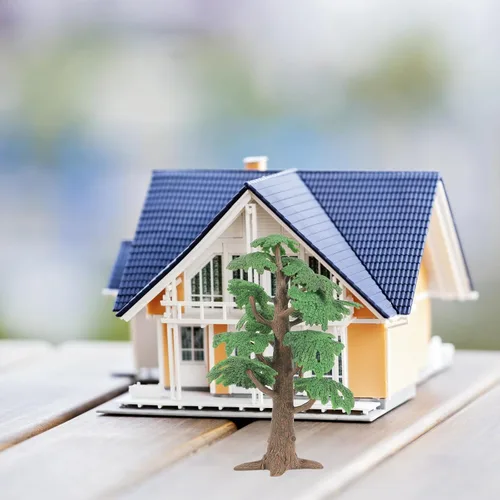 Vista 4 de Kisangel Juguete de árbol de paisaje, mini modelo de ciprés de pino, árbol simulado de 9.44 pulgadas para niños, decoración de oficina en el hogar