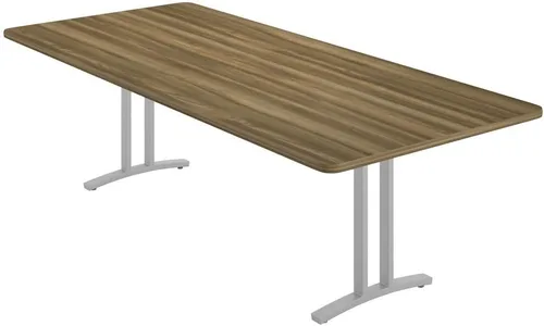 Vista 9 de Correll - Mesa de sala de conferencias de lujo de 42 x 96 pulgadas, rectangular duradera, parte superior laminada de alta presión de madera flotante
