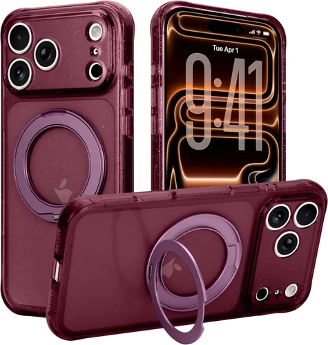Vista 13 de Funda para iPhone 16 Pro Max, compatible con Magsafe, color negro