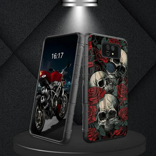 Vista 263 de Funda para AT&T Maestro Max 2021/Cricket Ovation 2 con protector de pantalla de vidrio templado, funda resistente con función atril integrada