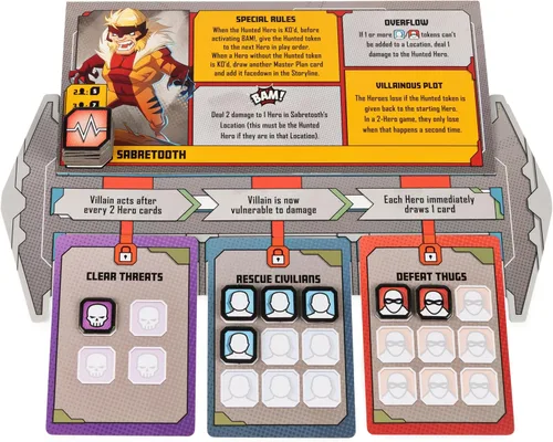Vista 6 de Spin Master Games, Marvel United: X-Men, juego de mesa de estrategia, incluye figuras coleccionables, para fanáticos de Marvel Rivals y juguetes