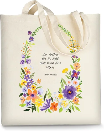 Vista 16 de AUSVKAI Bolsa Tote de Lona para Mujer, Estética Bonita Comestibles Comestibles Reutilizable de Algodón Bolsa de Regalo para Compras Playa Regalos