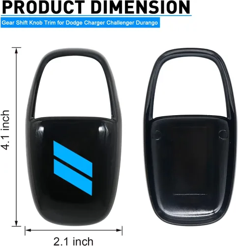 Vista 5 de Cubierta de cabeza de perilla de cambio de marcha para accesorios Dodge Charger 2015-2023 Challenger 2015-2024 Durango 2016-2026, inserción