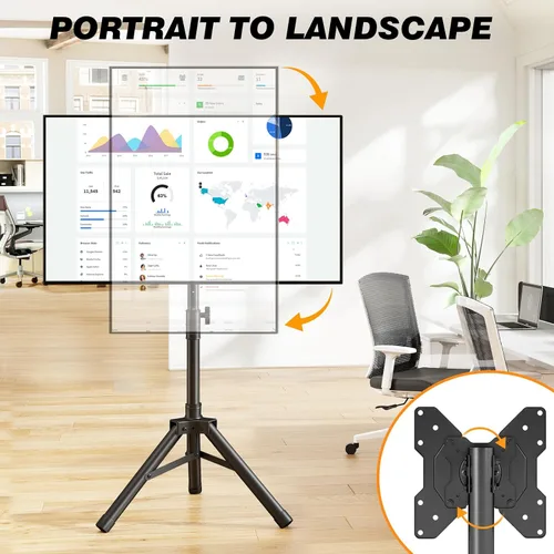 Vista 4 de Soporte de trípode de TV portátil para pantallas de 22 a 50 pulgadas