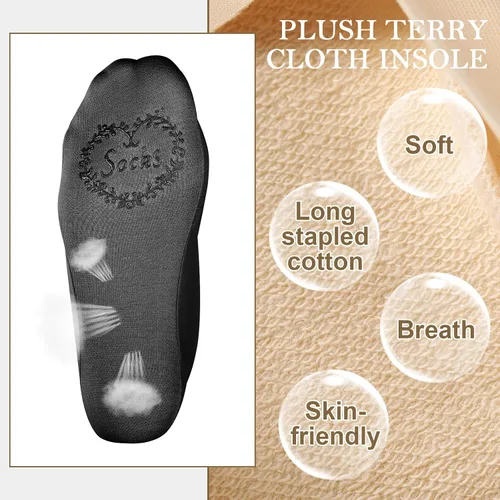 Vista 3 de 10 Pairs No Show Socks Women Men Low Cut Liner Socks Ice Silk Socks Nonslip Liner Socks Invisible Socks Thin Socks