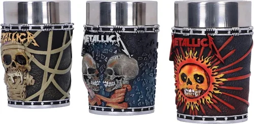 Vista 3 de Nemesis Now Colección Shot Glass - Juego de 3, productos de banda de rock
