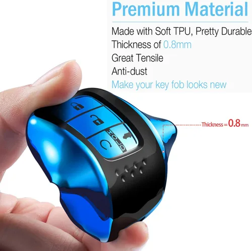 Vista 3 de Intermerge – Cubierta protectora para llave inteligente Honda de poliuretano termoplástico (TPU) suave especial