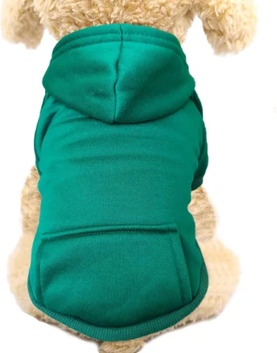 Vista 20 de Jecikelon Sudadera con capucha para perro de invierno con bolsillos, ropa cálida para perros pequeños, abrigo de Chihuahua, ropa de cachorro y gato