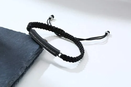 Vista 73 de Pulsera de urna personalizada para cenizas, recuerdos de joyería de cremación para mujeres y hombres, pulsera ajustable de cuerda tejida hecha a