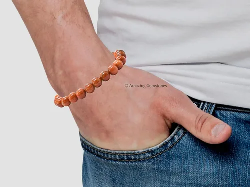 Vista 446 de Amazing Gemstone Crystal Bracelet for Women Men's Gifts - Protection Healing Crystal Bracelet - 8mm Gemstone Beaded Stretchable Bracelet Pulseras