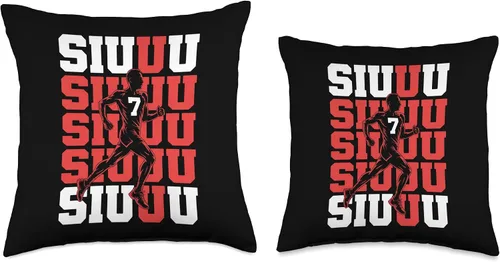 Vista 3 de Siuuuu Funny Soccer Player Fan Kid's Boy Boys Soccer Lovers Throw Pillow