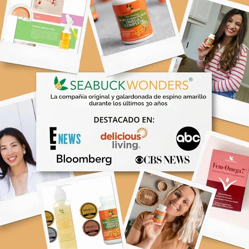 Vista 8 de SeabuckWonders Omega-7 completo, fabricado con aceite de espino amarillo orgánico, 30 cápsulas blandas (500 mg cada uno) Suministro para 15 días
