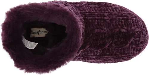 Vista 5 de Dearfoams Women's Leah Marled Chenille Knit Bootie Slipper