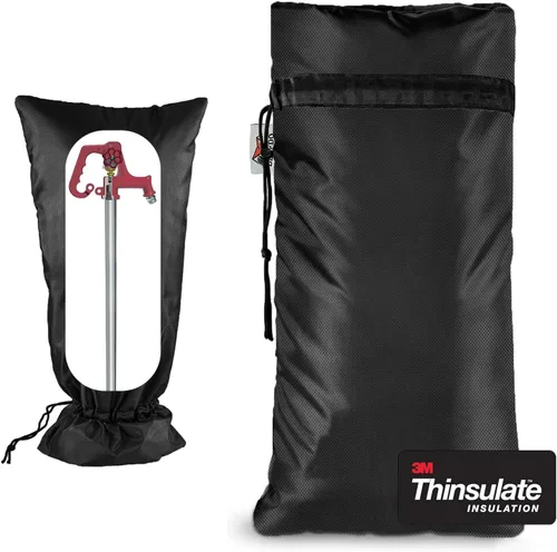 Vista 9 de Cubiertas XXL para grifos al aire libre para invierno, protector anticongelante de 3M Thinsulate para aspersores, 63.5 cm x 33 cm para grifos