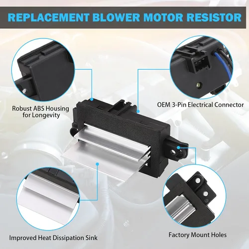 Vista 7 de Módulo de control del ventilador de resistencia del motor del ventilador de CA, apto para Chevrolet Silverado Avalanche Suburban Tahoe 2003-2007
