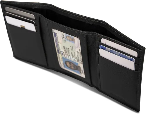 Vista 40 de Nautica Men's Trifold Wallet RFID Blocking Protection ID Window Card Slots Genuine Leather Durable