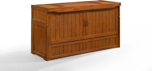 Vista 2 de NIGHT & DAY Cubo premontado gabinete Murphy cama, Beadboard Cherry