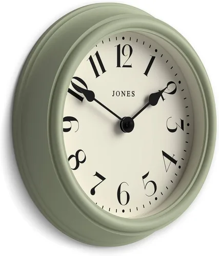 Vista 7 de JONES CLOCKS® Frieze - Reloj de pared, pequeño, elegante, clásico, redondo, 9.1 in, color crema, bonito diseño, ideal para la cocina, sala de estar
