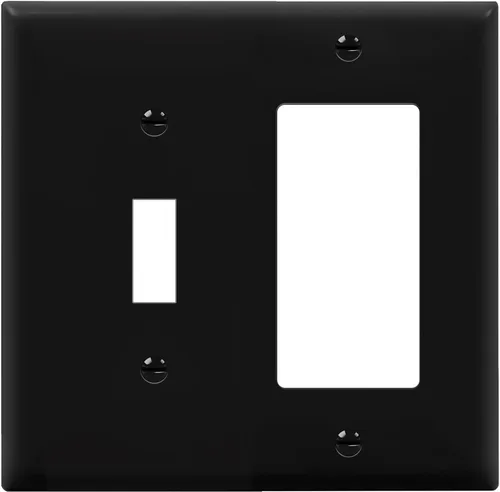 Vista 15 de ENERLITES - Placa de pared combinada para interruptor de palanca y enchufe decorativo, cubierta de acero inoxidable 201, resistente a la corrosión