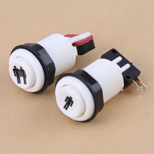 Vista 4 de Botón de juego, 1P 2P jugador botón DIY kit piezas de juego para joystick GamesArcade Videojuegos