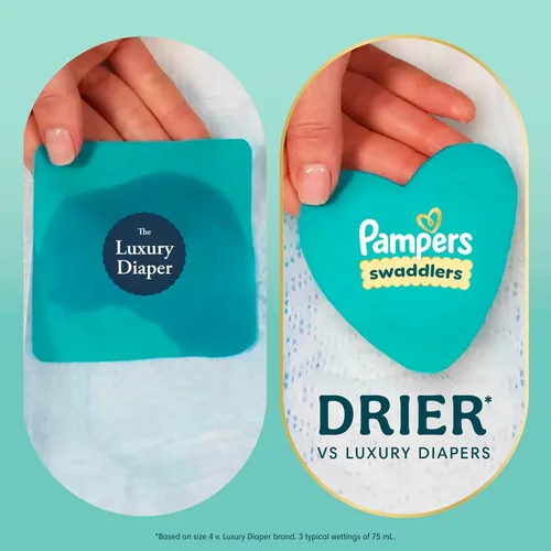 Vista 11 de Pampers Swaddlers - Pañales desechables para bebé, talla 1, 198 unidades con toallitas sensibles a base de agua, 12 paquetes abatibles