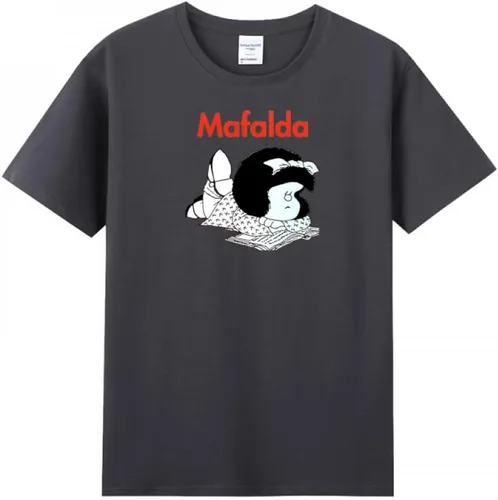 Vista 8 de Mafalda Read Book - Camiseta de manga corta para mujer adulta Negro