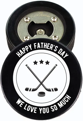 Vista 17 de Abridor de botellas de hockey para el Día del Padre, regalo personalizado impreso para el mejor papá, tamaño oficial, diseño personalizado de Thanks